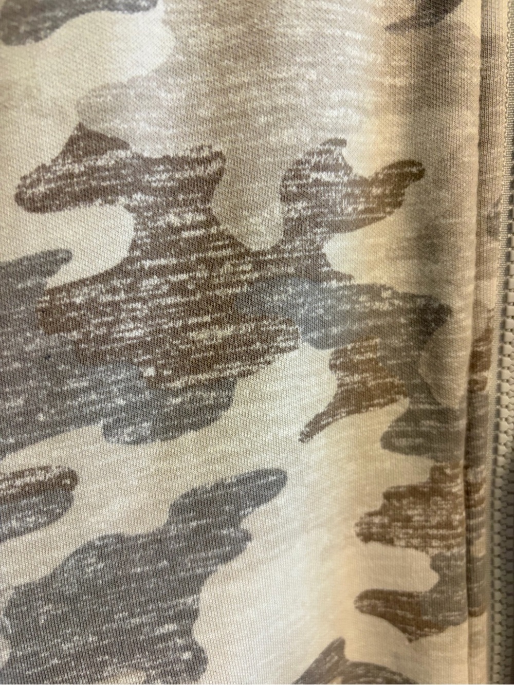 Athleta Triumph Camo Full Zip Hoodie Jacket Gray Sweatshirt Size M Thumbholes - Picture 6 of 8